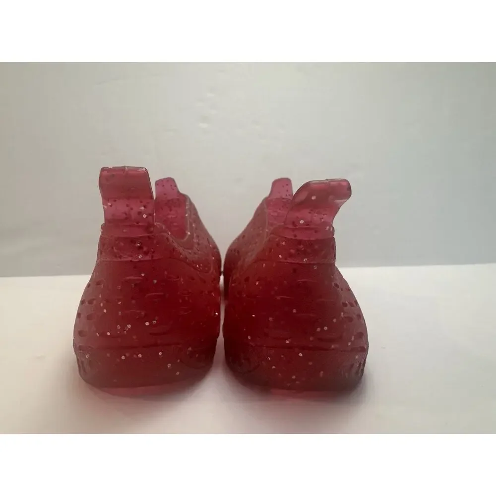 Speedo Exsqueeze Me Red Glitter Jelly Water Shoes Kids XL 11 12